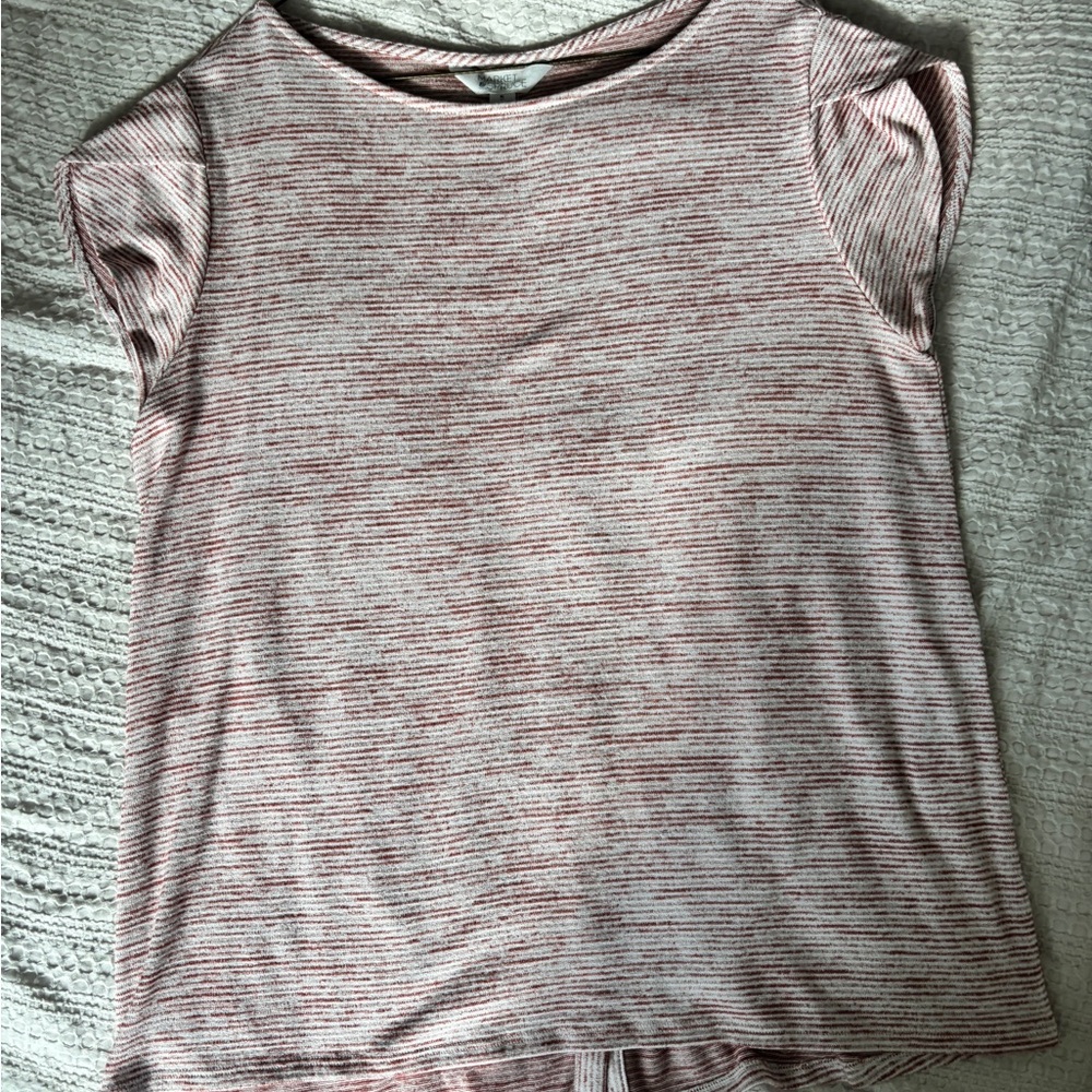 Market & Spruce pink and White Striped Top